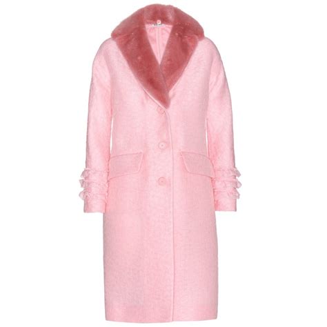 miu miu pink fur coat|Miu Miu 2015 Fur Coat .